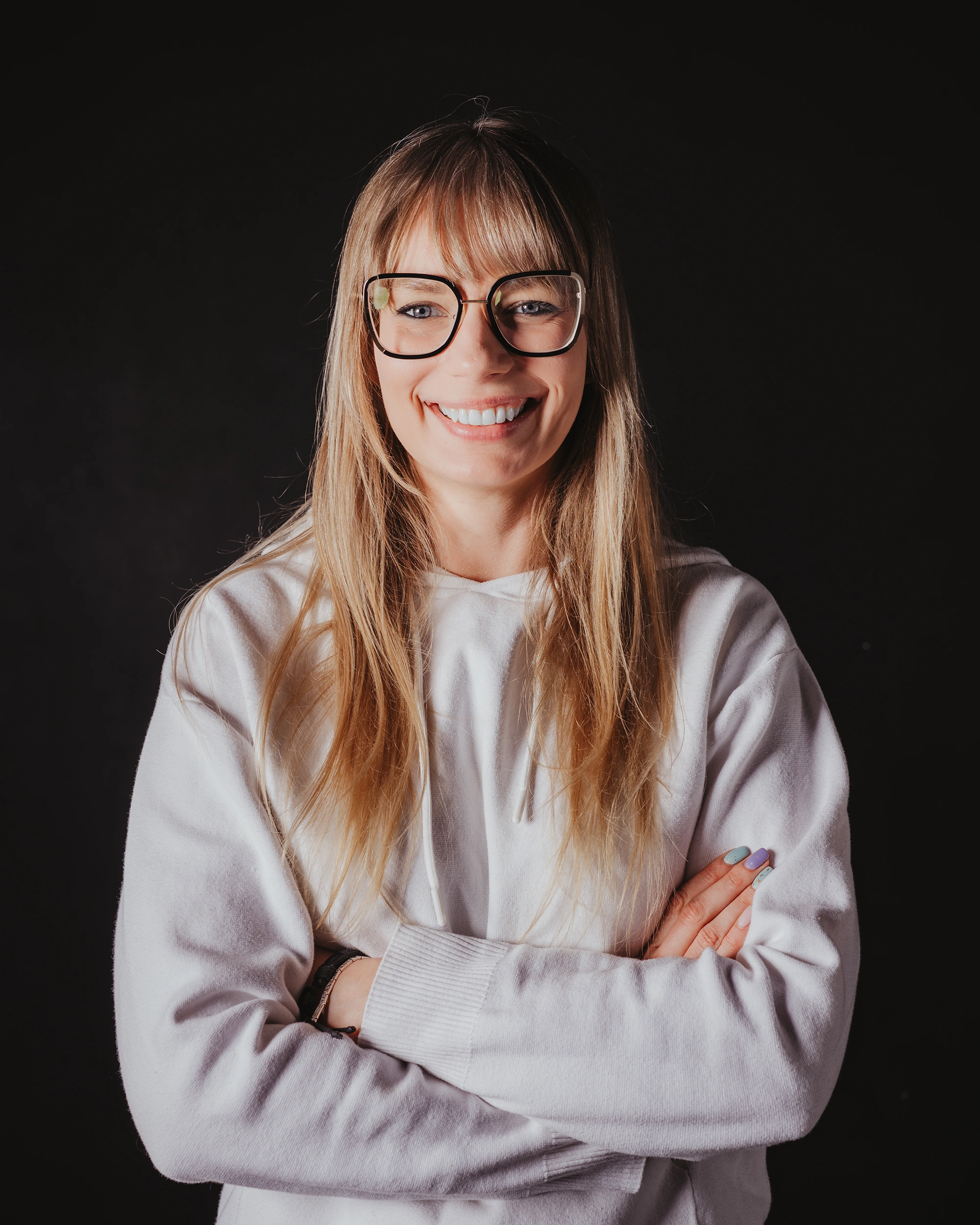 Prowadząca podczas pracy z pacjentem